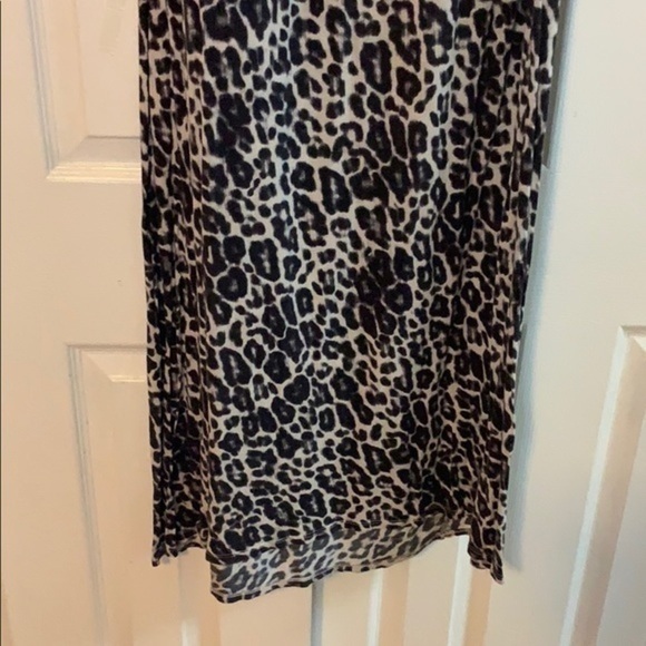 Guess Strapless Grey & White Leopard Maxi Dress Small - Picture 3 of 8